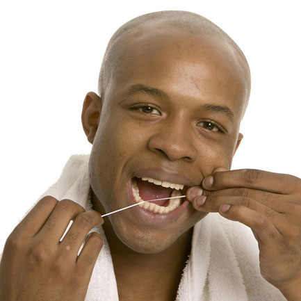 brushing and flossing